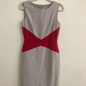 Calvin Klein beige and coral dress